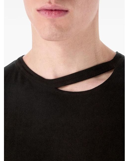 CAMPERLAB Black Cut-Out T-Shirt