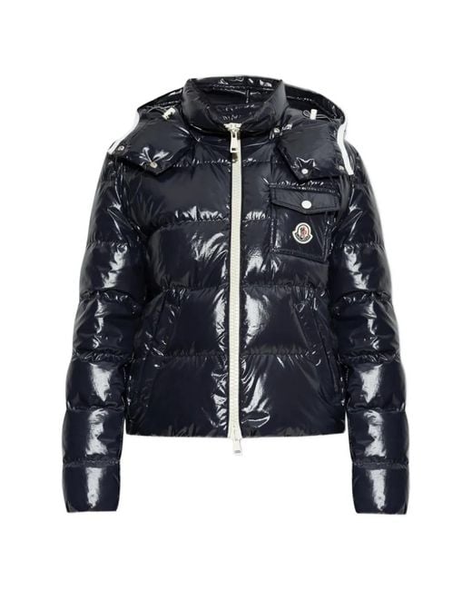 Moncler Blue Doudoune Andro À Capuche