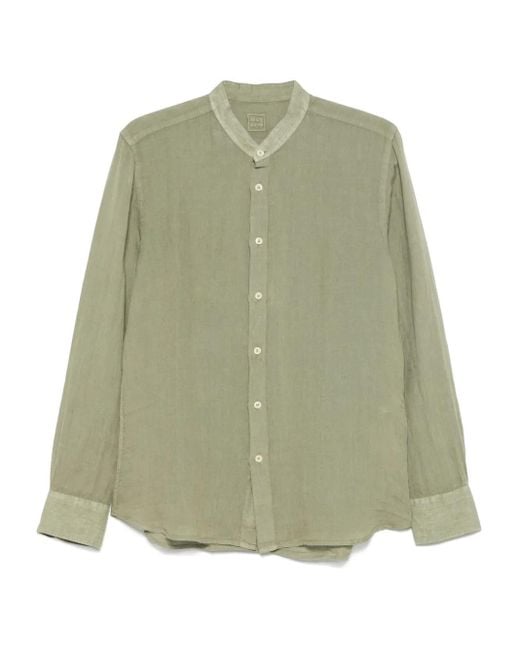 メンズ 120% Lino リネンシャツ Green