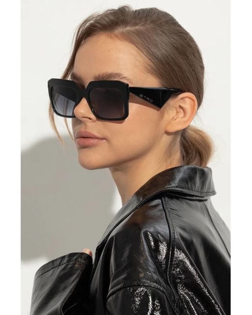 Etro Black Square-Frame Sunglasses