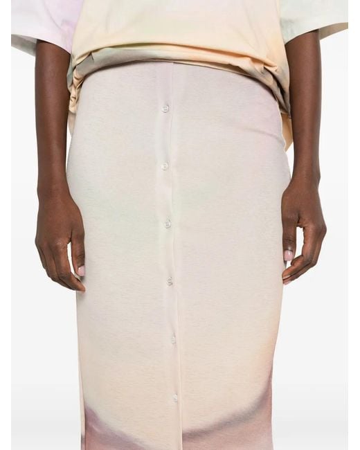 Nanushka White Button-Down Maxi Skirt