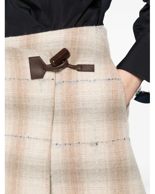 Loewe Geruite Rok in het Natural