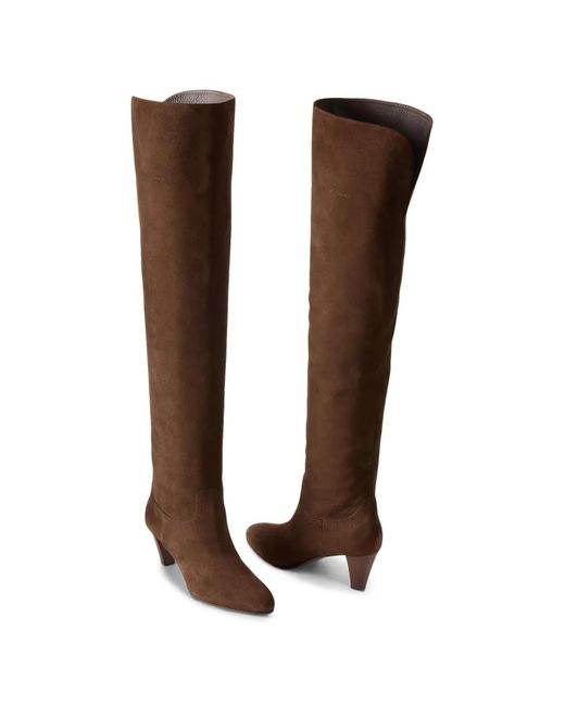 Ralph Lauren Brown Bottines Harlee En Daim