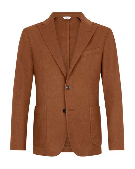 Blazer Con Tasche Applicate di Boglioli in Brown da Uomo