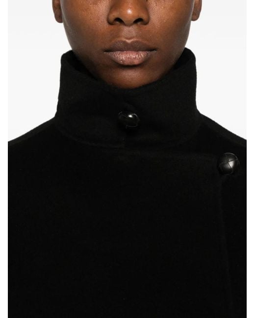 Rohe Black Double-Faced Wool Coat