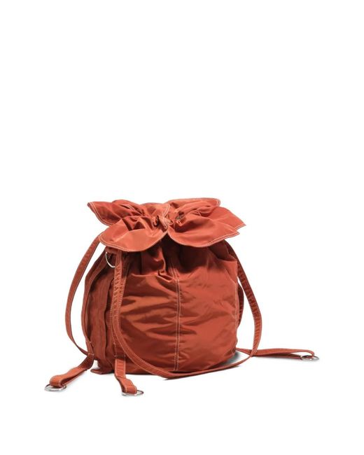Bimba Y Lola Red Floral Drawstring Mini Bag
