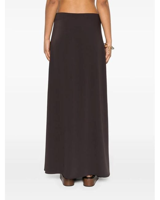 P.A.R.O.S.H. Black A-Line Midi Skirt