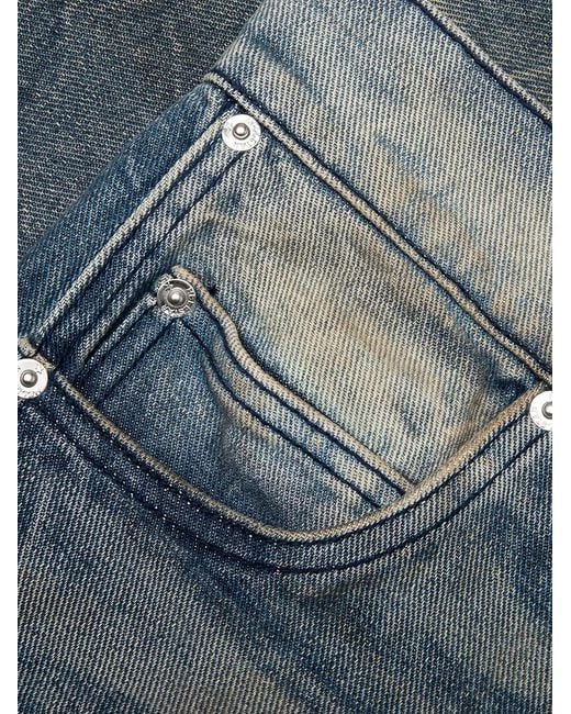 HELLSTAR Blue Short À Bords Effilochés for men