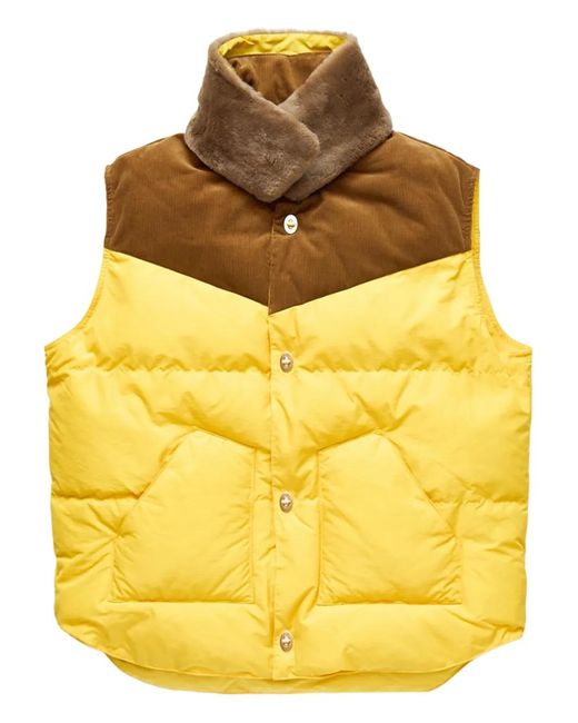 Wales Bonner Yellow Brixton Collar Gilet for men