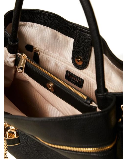 Twinset Black Zip-Lock Tote Bag