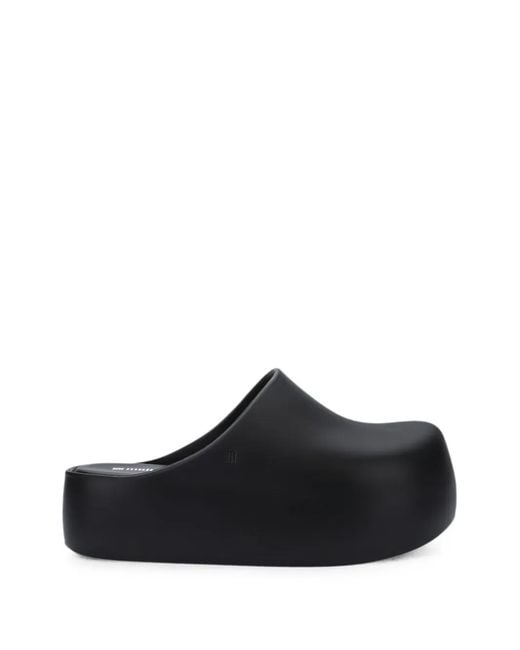 Melissa Black Free Clog Platform Mules