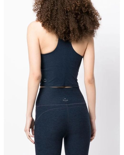 Beyond Yoga Blue Focus Cropped Racerback Tank