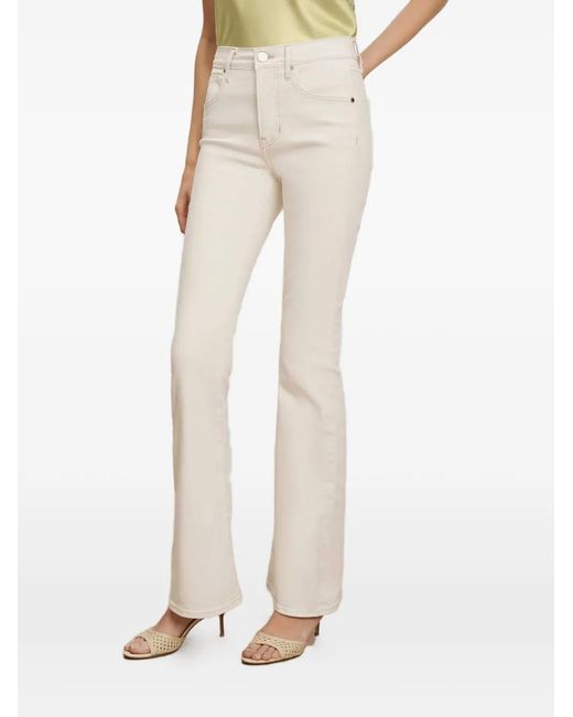 Veronica Beard White Beverly Flared Jeans