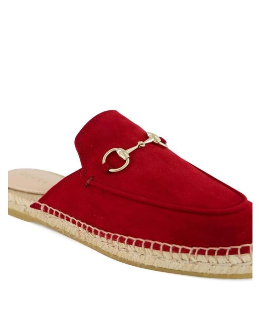 Gucci Red Horsebit Espadrille
