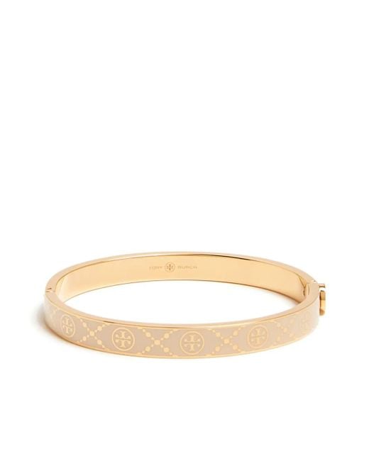 Tory Burch Natural T Monogram Hinge Bracelet