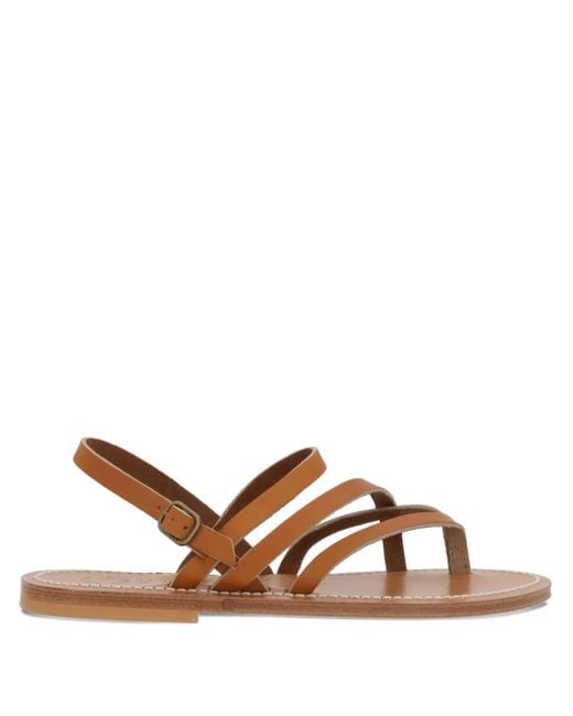 K. Jacques Brown Nemesis Strappy Flat Sandals