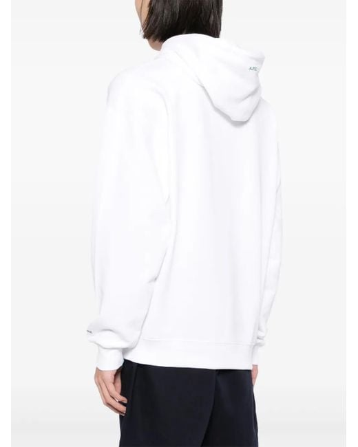 A.P.C. White Jjjjound Edition 'hôtel Souvenirs' Hoodie for men