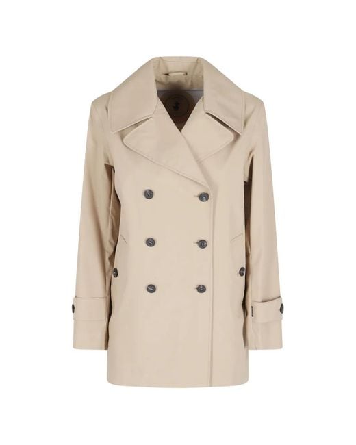 Save The Duck Natural Double-Breasted Jacket