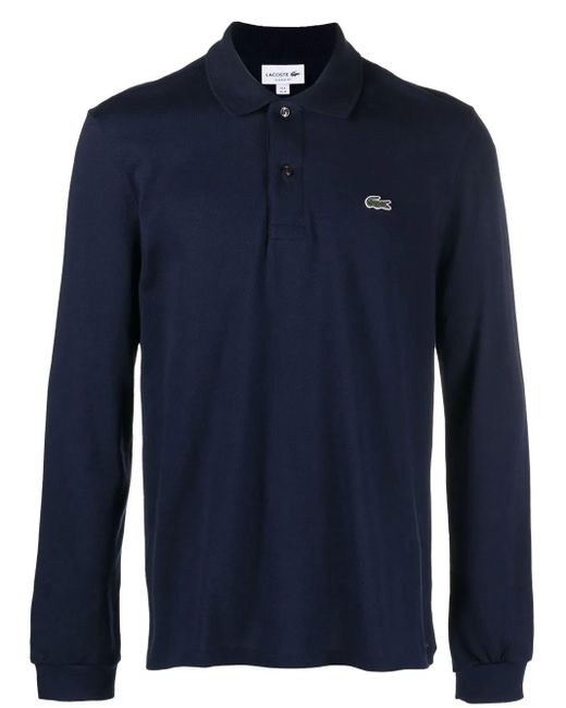 Lacoste Blue Classic Long Sleeve Polo Shirt for men