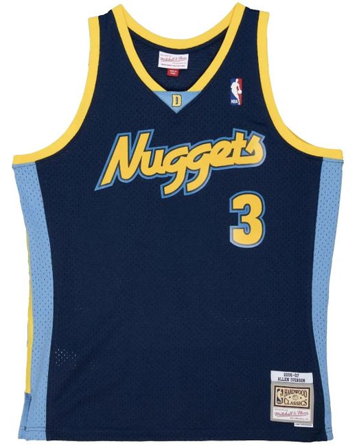 Mitchell & Ness Blue 2006/07 Hardwood Classics Denver Nuggets Allen Iverson "Astros" Swingman Jersey for men