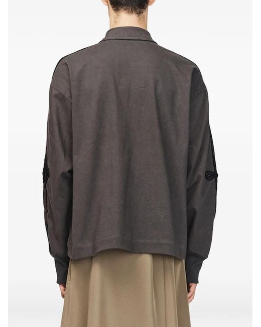Song For The Mute Black Appliqué Track Jacket for men