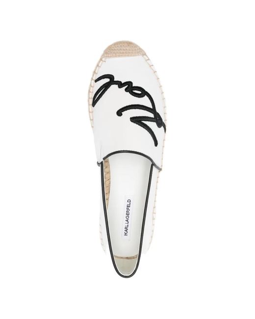 Karl Lagerfeld White Kamini Espadrilles