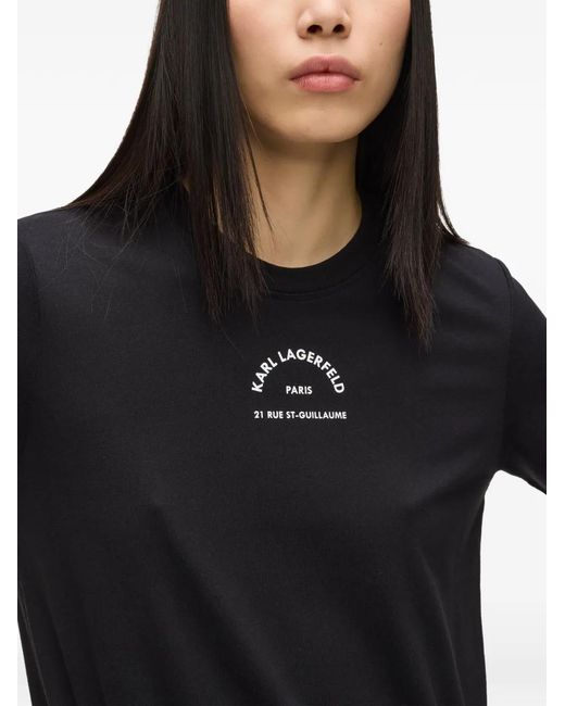 Karl Lagerfeld Black Rue St. Guillaume T-Shirt Mini Dress