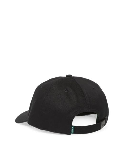 Lacoste Black Logo-Patch Baseball Cap