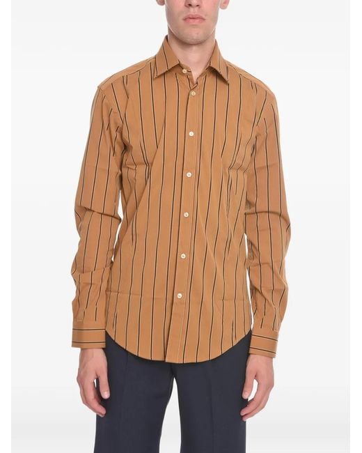 Brian Dales Blue Striped Shirt for men
