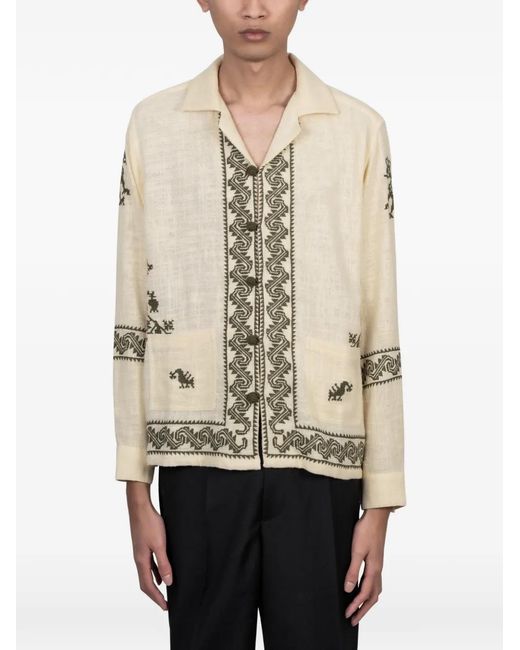 BAZISZT Natural Tulum Buttoned Shirt for men