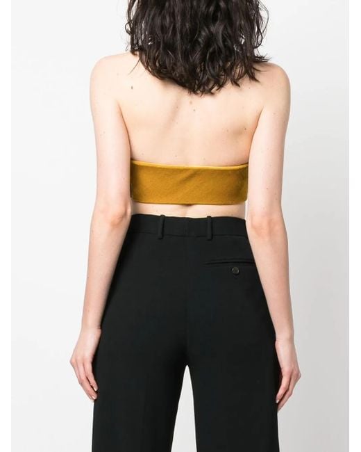 Roberto Cavalli Multicolor Strapless Cropped Top