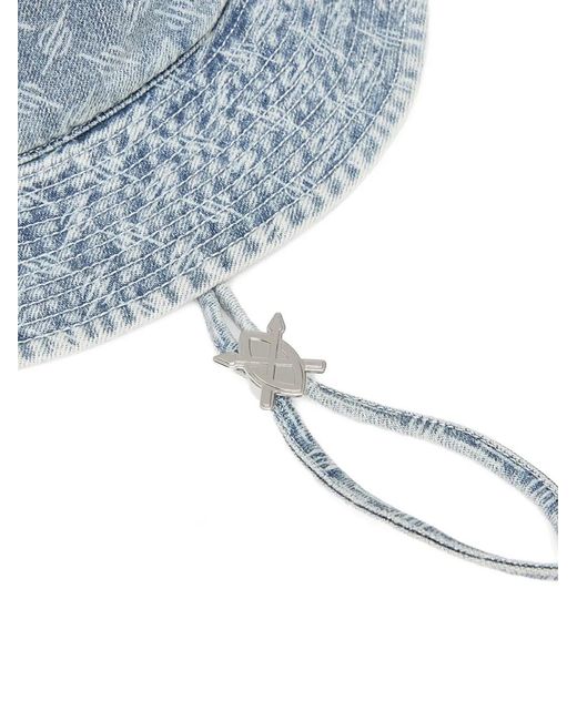 Daily Paper Blue All-Over Pattern Cotton Hat