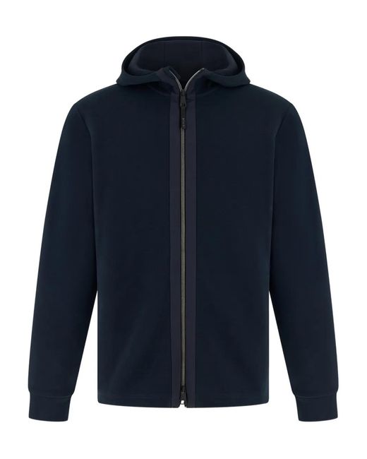 Boggi Blue Sweat Zippé En Piqué for men