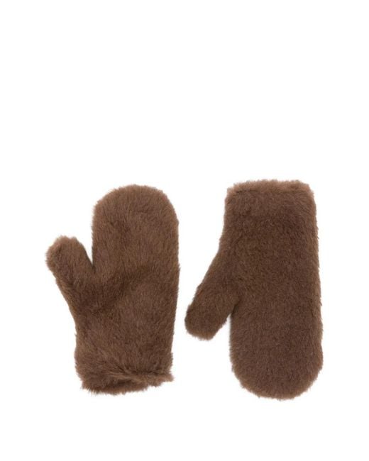 Max Mara Brown Drawstring Gloves