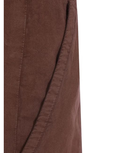 Incotex Brown Wide-Leg Trousers