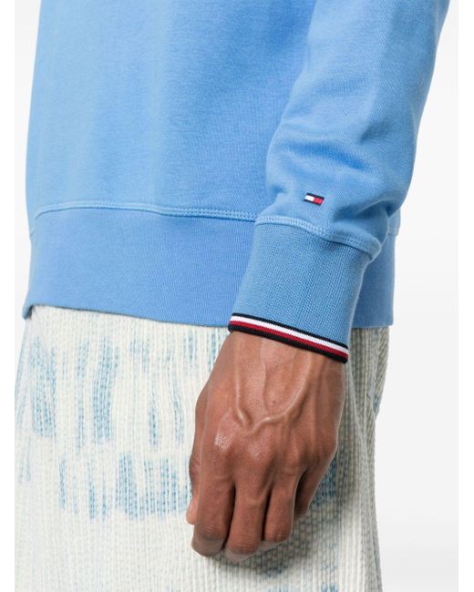 Tommy Hilfiger Sweatshirt mit Logo-Print in Blue für Herren