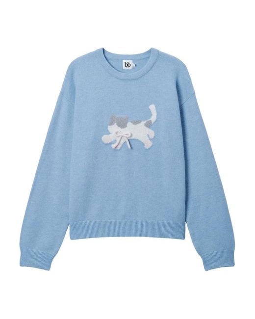 Pull À Col Rond B+ AB en coloris Blue