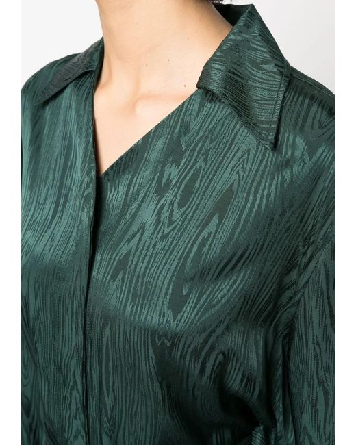 Holzweiler Green Metallic-Sheen Shirt Dress