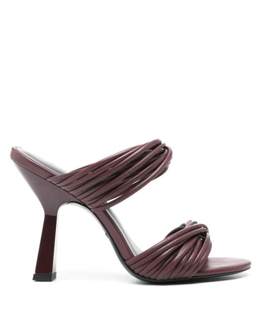 Patrizia Pepe Brown 100mm Leather Sandals