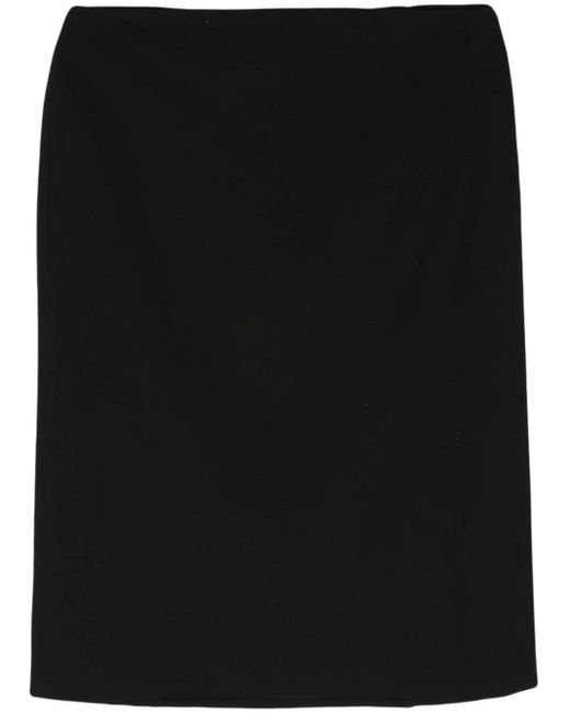Ralph Lauren Collection Black Wool-blend Pencil Skirt