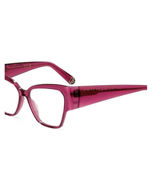 Philipp Plein Pink Geometric-Frame Glasses