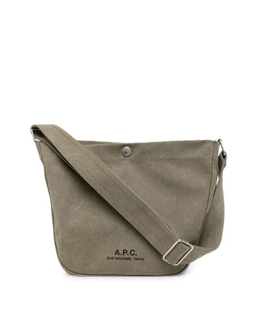 A.P.C. Gray Small Journal Shoulder Bag
