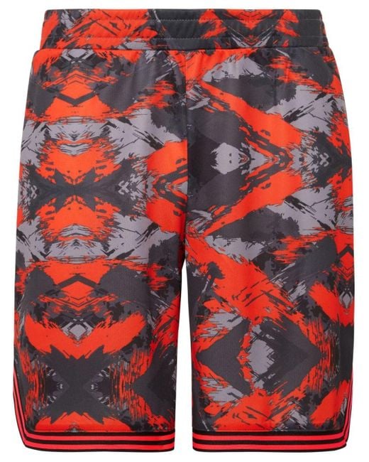 Philipp Plein Sport-Shorts mit Camouflage-Print in Red für Herren
