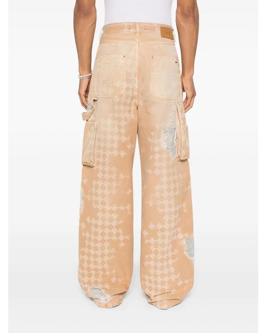 Amiri Natural Tan Repair Jeans for men