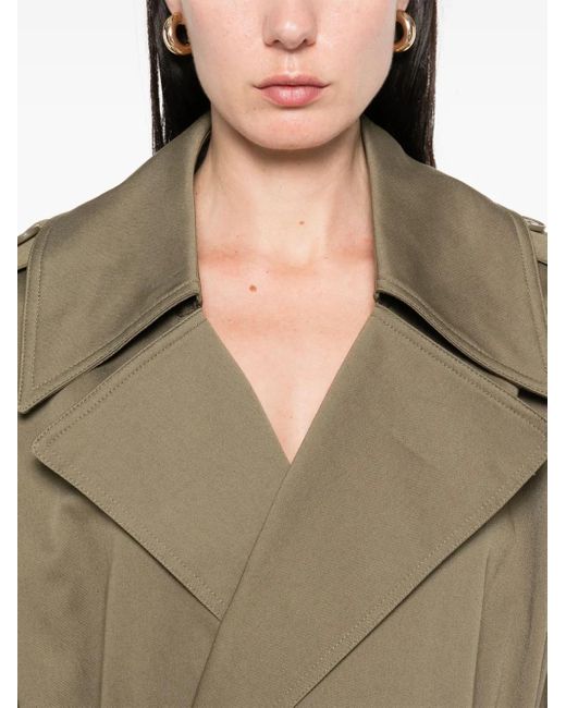 Frankie Shop Green Zurich Short Trench Coat