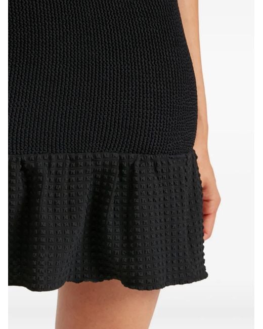 Falda corta con peplum Hunza G de color Black