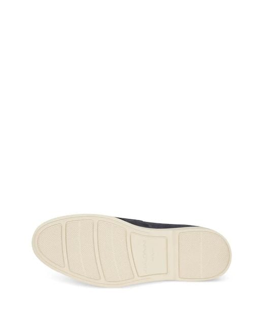 Baldinini Blue Contrast-Trim Suede Loafers for men