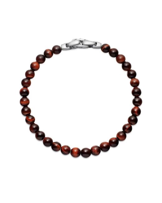 David Yurman Black Sterling Spiritual Beads Bracelet (6Mm) for men