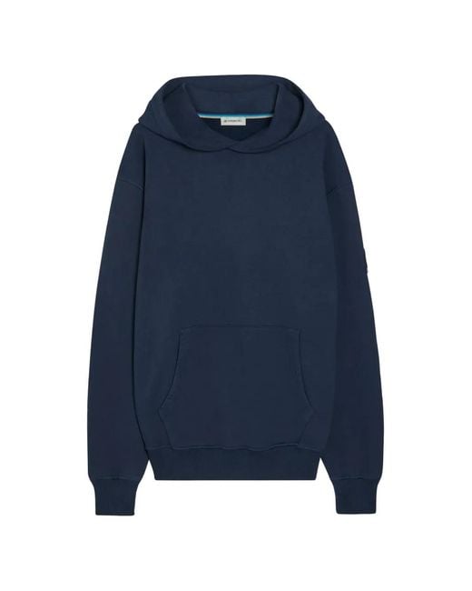 Sandbanks Blue Logo-Patch Jersey Hoodie for men