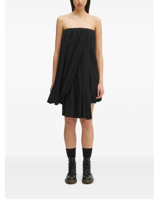 J.W. Anderson Black Schulterfreies Bustier-Kleid mit Drapierung